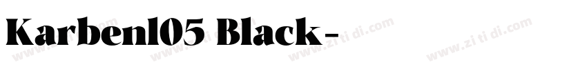 Karbenl05 Black字体转换 Karbenl05 Black字体转换